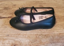Wonder Nation Toddler Little Girls Classic Bow Black Ballet Flats Size 8