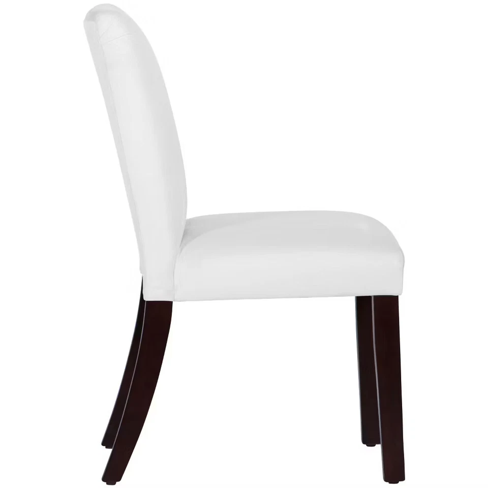 Silla de comedor Skyline Furniture Hendrix terciopelo blanco: tapizada lado Parsons Foto 3 de 4