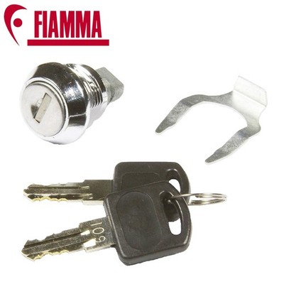 FIAMMA SECURITY BARREL LOCK & KEYS SET DOOR HANDLE 31 & 46 CAMPERVAN CARAVAN