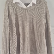 C&A Damen Pullover Strick beige Gr. M Rundhal...