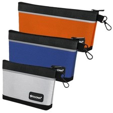 3PK Tool Pouches with Zipper, Waterproof 1680D Oxford Colored, 3 Pack Combo
