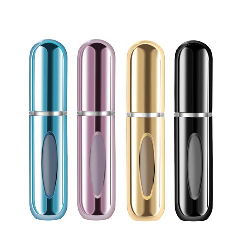 Mini Refillable Perfume Atomizer 5ml Portable Travel Spray Bottles 4 Pack