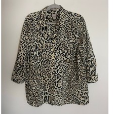 Chico's Animal Print Button down top 16/18P