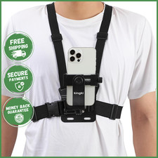 MOBILE PHONE CHEST MOUNT HARNESS STRAP Action Video POV VLOG Camera Holder Clip