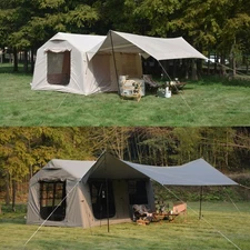 Inflatable Camping Tent 9.8x13ft Hand Pump 8-Person Air Glamping Tent,Waterproof