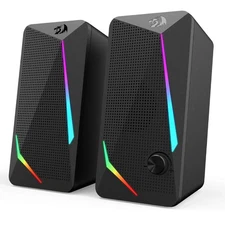 Redragon GS510 RGB Desktop Speakers 2.0 Channel PC with 4 LED Backlight Black