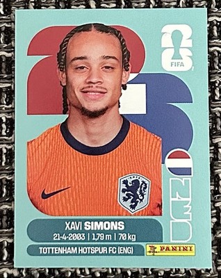 Panini FIFA WM 2026 Sticker - XAVI SIMONS - NED 15 - NIEDERLANDE, Tottenham