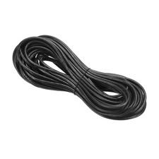 2.5mm Round Braided Leather Cord for Crafts Jewelry Making, Black(10 Yards)