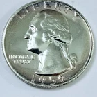 1959 Proof Washington Quarter 90% Silver MINT STATE DETAILS FREE SHIPPING #7527