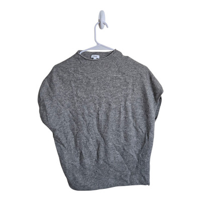 Vince Sweater Womens XS Gray 100% Cashmere Pullover Mock Neck Damaged Material