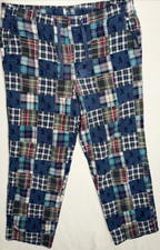 Adult Men Sz Large Walt Disney Mickey Mouse Patchwork Plaid Lounge/Pajama Pants