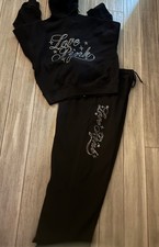 Victoria's Secret VS PINK Bling Rhinestone Hoodie Pants SIZE L