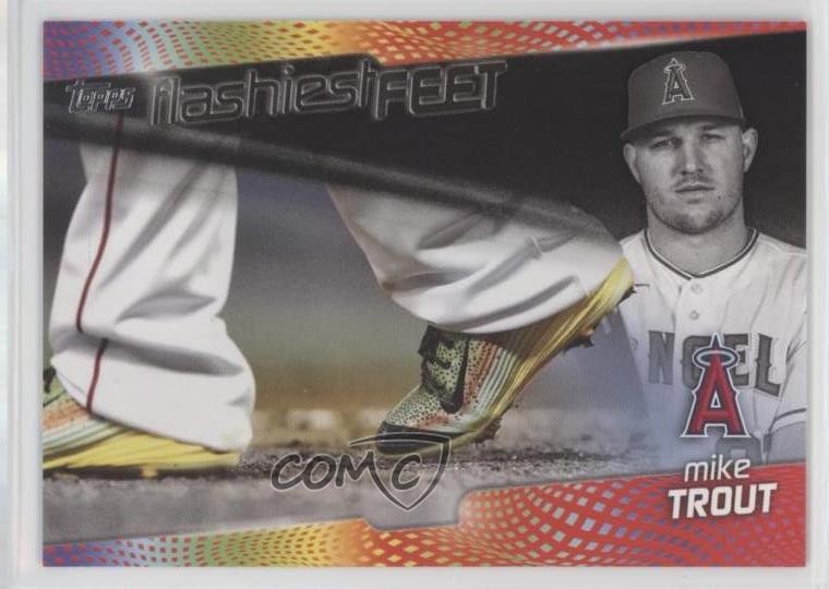 2022 Topps Series 1 Flashiest Feet Black 216/299 Mike Trout #10 1a7z
