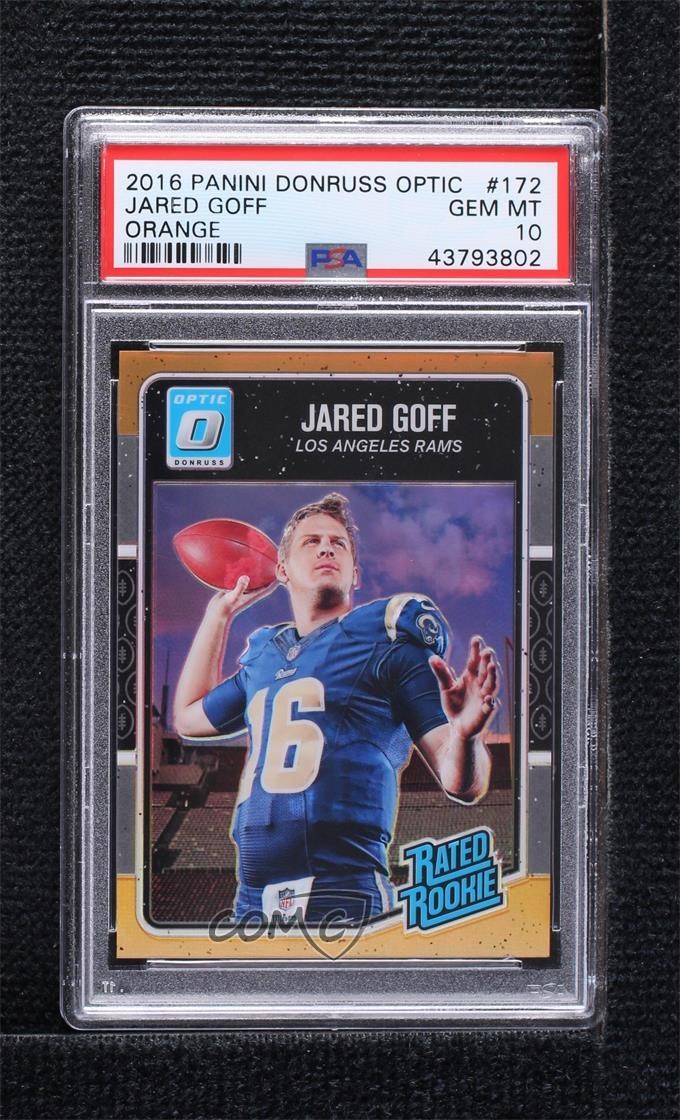 2016 Donruss Optic Rated Rookie Orange 37/199 Jared Goff #172 PSA 10 GEM MT 14do