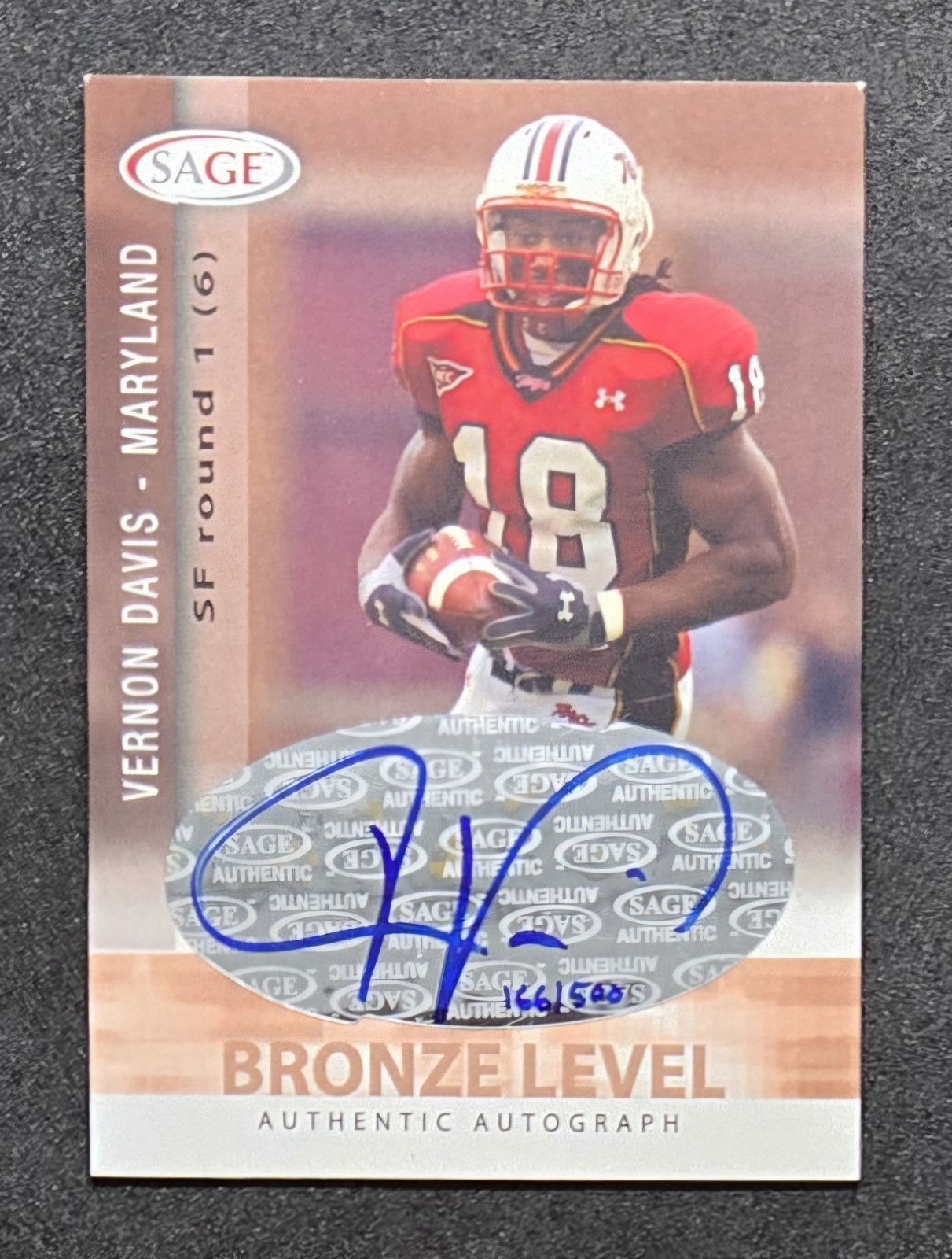 Vernon Davis SA-GE Autographs #A15 Bronze
