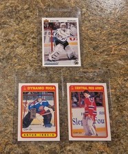 (3) Arturs Irbe 1990-91 O-Pee-Chee Rookie card RC 1991-92 Upper Red Army Sharks. rookie card picture