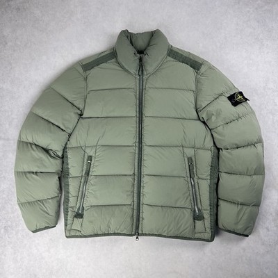 Stone Island Seamless Tunnel Down Puffer Jacket Large Coat Green 4494