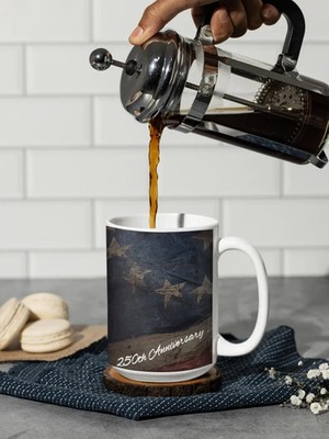 250th Anniversary American Distressed Mug USA History Patriotic