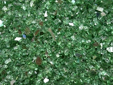 Green Reflective Fire Glass  1/4", Size 2