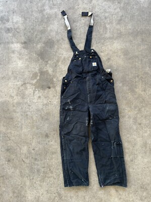 vintage 90s Carhartt Double Knee Overalls, Size 42x32 vtg workwear