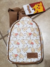 Bioworld Pokemon Pikachu All Over Print Sling Shoulder Crossbody Bag