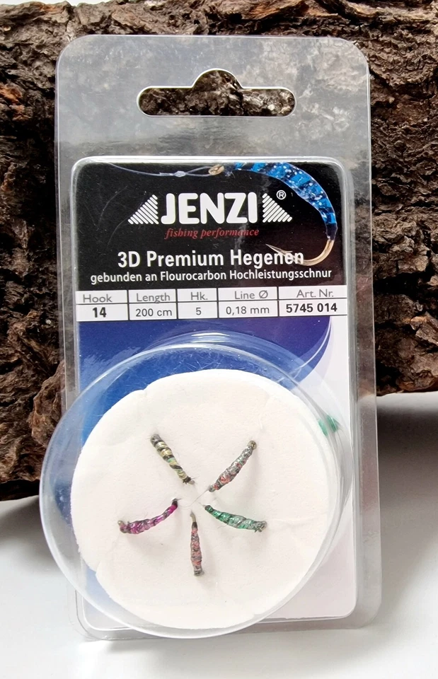 Jenzi 3D Premium Hegen 0,18mm 200cm Farbe L Renke Maräne Felchen Nymphen - Bild 2 von 3