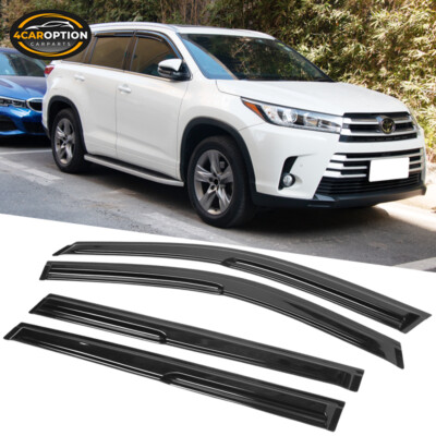 Fits 14-18 19 Toyota Highlander Mug Style Window Visors Rain Sun Guard Vent