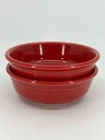 Set of 2 Fiestaware Classic Rim SCARLET RED Bowls 5.5"W Fiesta Soup Bowls