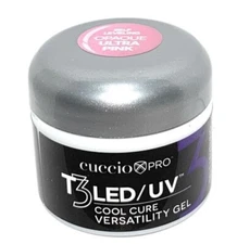 Cuccio Pro T3 LED UV Self Leveling Versatility Gel - Opaque Ultra Pink 1 oz