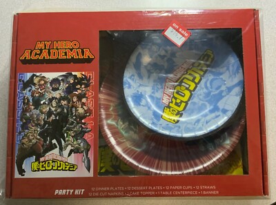 My Hero Academia Party Supplies Kit Set Plates Cups Banner Napkins Straws & More