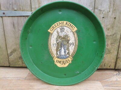 Vintage Green King Bier Tablett