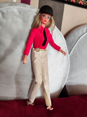 Alte Mattel Equestrienne Barbie Busy Hands von 1977  - Reiterin Taiwan Vintage 