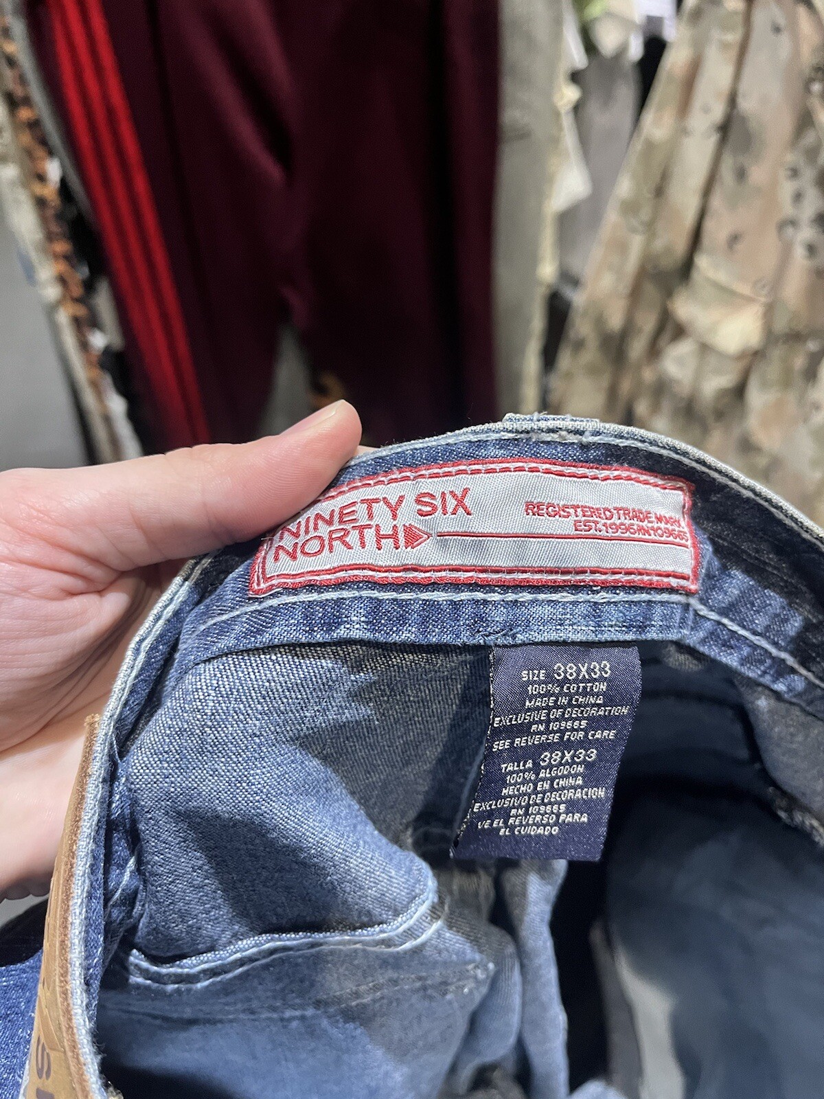 Vintage Y2K Six North Embroidered Pipping Wide Leg Baggy Jeans