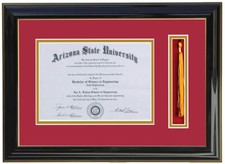 DIPLOMA FRAME WITH TASSEL HOLDER 8x6,7x9,8x10,8.5x11,9x12,11x14 RC BLACK-RED
