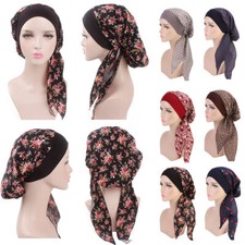 Muslim Hijab Cancer Chemo Hat Turban Cap Cover Hair Loss Head Scarf Wrap Women.  