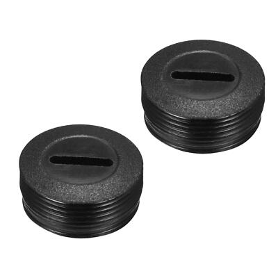 Carbon Brush Holder Cap Motor Plastic Cover Black 20mm OD 8mm Height,2pcs