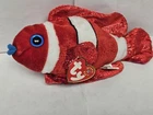 TY Beanie Baby - JESTER the Clownfish (8 inch) Vintage Nright Blue Eyes Plush