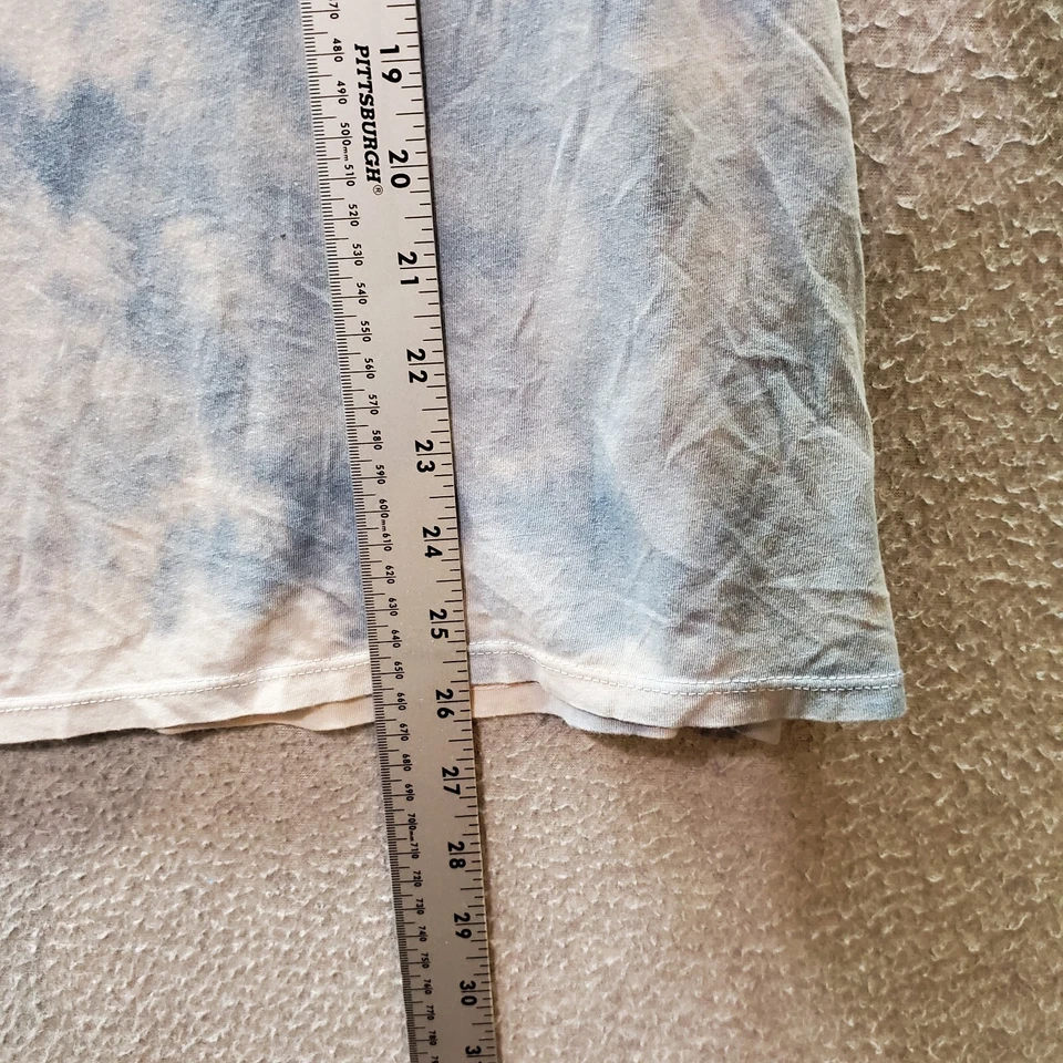 Camiseta DE COLECCIÓN Guess Originals Mujer Top Grande Azul Tie Dye Logo Bordado Foto 4 de 4