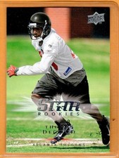 Tarjeta de fútbol americano THOMAS DECOUD (ATLANTA FALCONS) 2008 CUBIERTA SUPERIOR ESTRELLA/novato