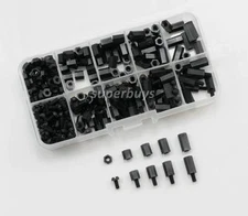 300pc Hex Spacer M3 Screw Nylon Nut Separator Kit Stand Off Standoff Set PCB Kit