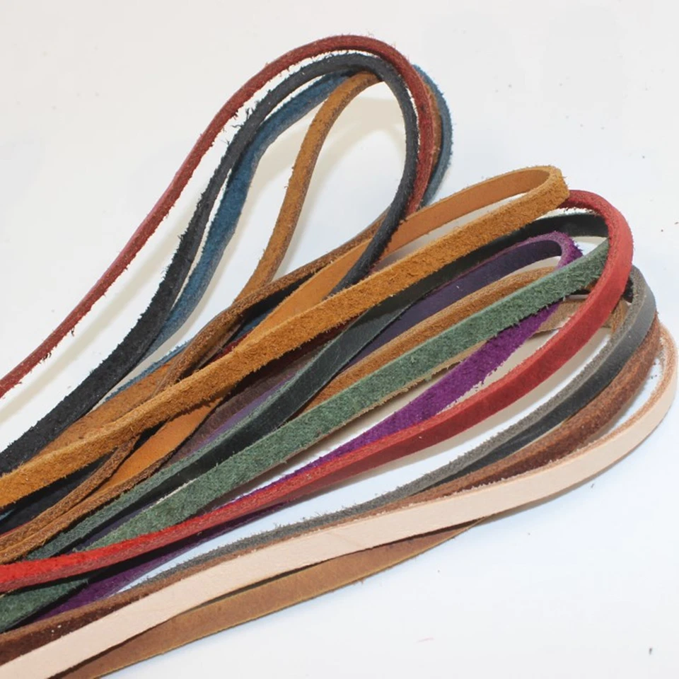 3 мм плоский корова из натуральной кожи высокого качества найти шнур струны кружева веревки ~ натуральный - Изображение 3 из 4