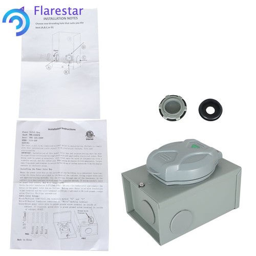 30 Amp 4 Prong Generator Inlet Box Power Inlet Box L14-30P ETL Listed - Picture 2 of 13