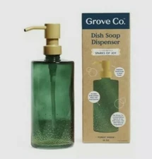 Grove Co. Dish Soap Dispenser Limited Edition Sparks of Joy Green 