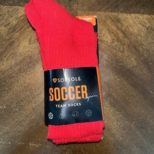 Sofsole Team Socks New Red Youth Small Child Unisex Soccer Boy Girl 13 C - 4 Y