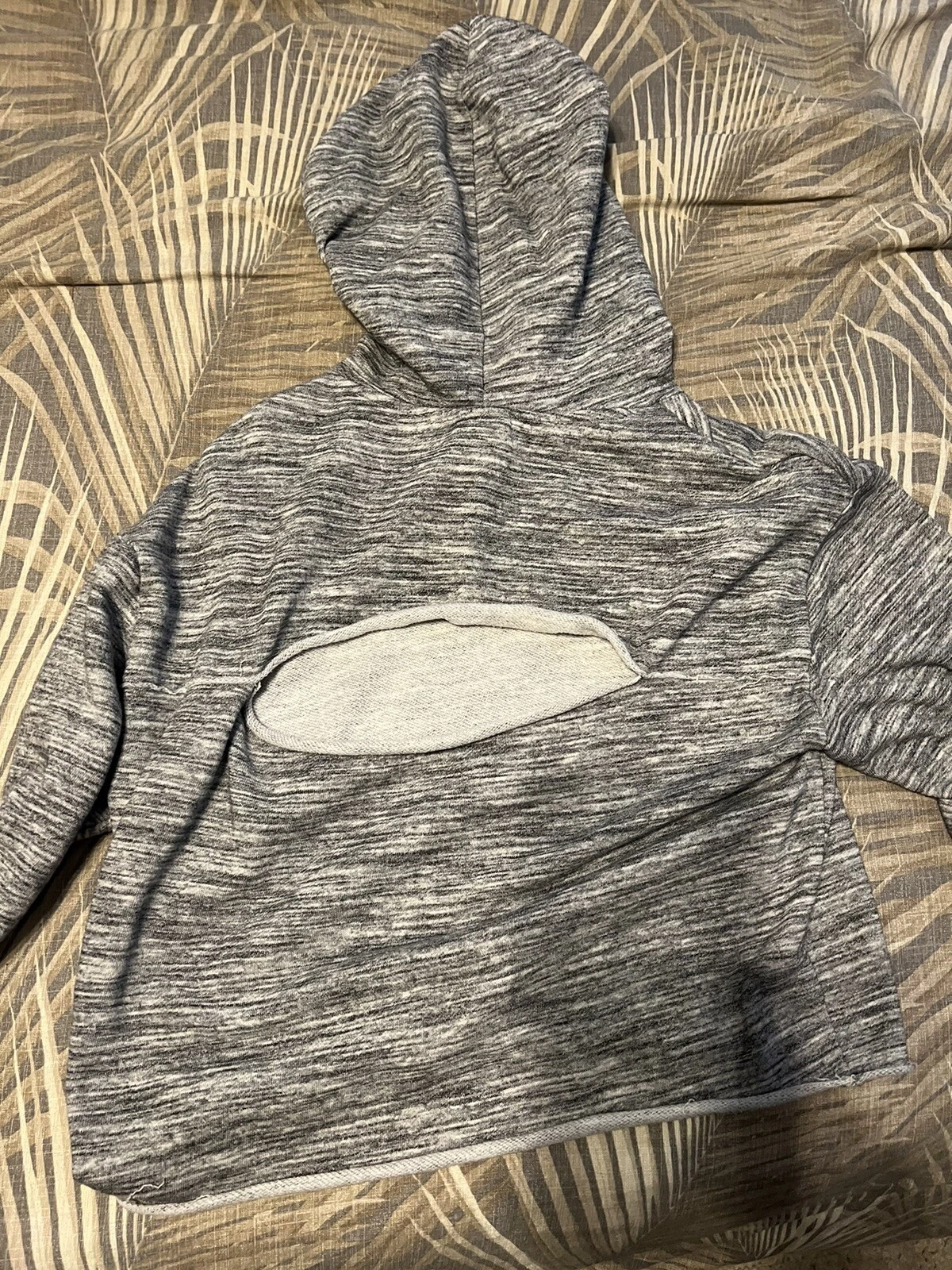 UNDERCOVER Felpa con cappuccio donna Vitoria Secret ROSA crop grigia coulisse buco della serratura posteriore taglia S