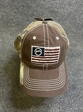 Magellan Outdoors Patriotic Realtree Camo Flag Snapback Hat NWT