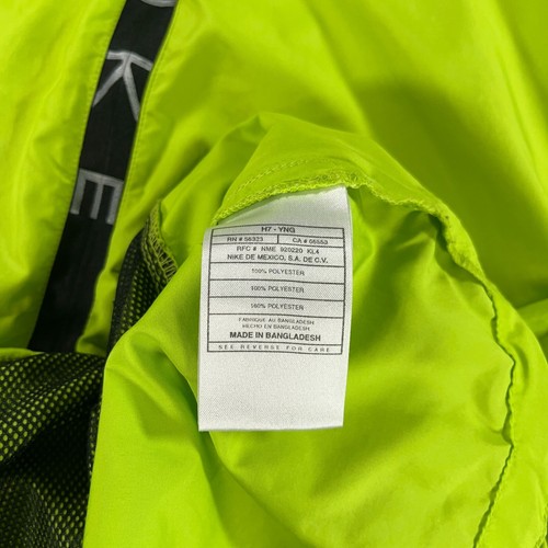 Vintage Nike Windbreaker Jacket Boys Medium Green 1/2 Zip Pullover 90s Y2K Logo - Picture 9 of 20