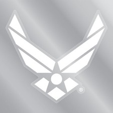 White Air Force Wings Front Static Cling