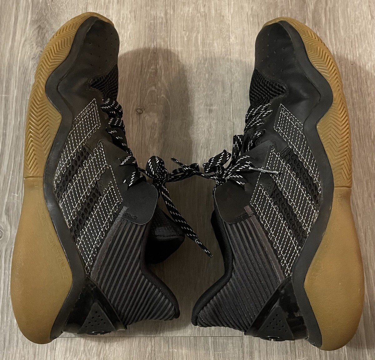 adidas James Harden Stepback Black Gum Mens Size 12