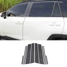 For Toyota RAV4 2019-2024 Carbon Fibre PC sticker Window B-C Pillar Post Trim